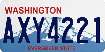 WA license plate AXY4221
