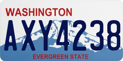 WA license plate AXY4238