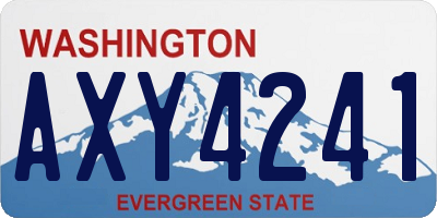 WA license plate AXY4241