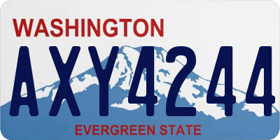 WA license plate AXY4244