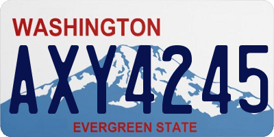 WA license plate AXY4245