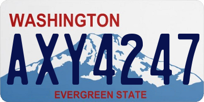 WA license plate AXY4247