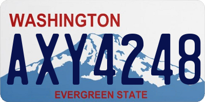 WA license plate AXY4248