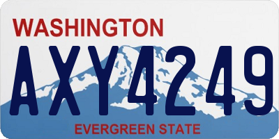 WA license plate AXY4249