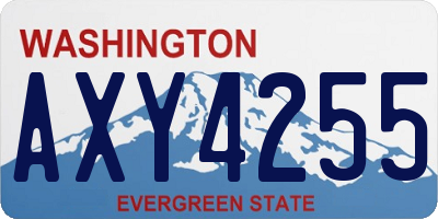 WA license plate AXY4255