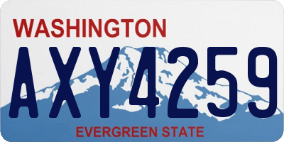 WA license plate AXY4259