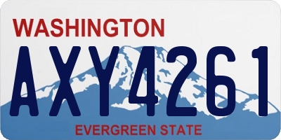 WA license plate AXY4261