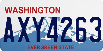 WA license plate AXY4263