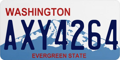 WA license plate AXY4264