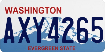 WA license plate AXY4265