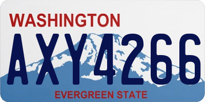 WA license plate AXY4266