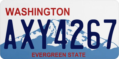 WA license plate AXY4267