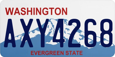 WA license plate AXY4268