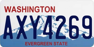WA license plate AXY4269