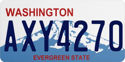 WA license plate AXY4270