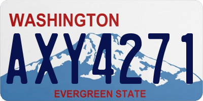 WA license plate AXY4271