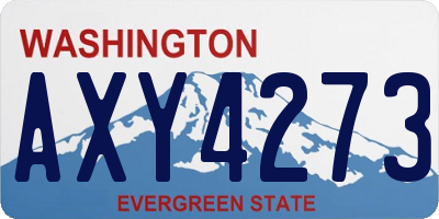 WA license plate AXY4273