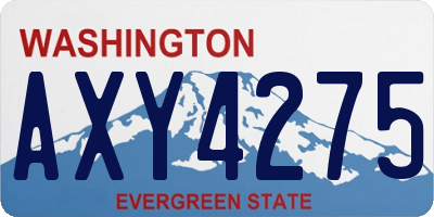 WA license plate AXY4275