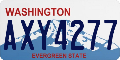 WA license plate AXY4277