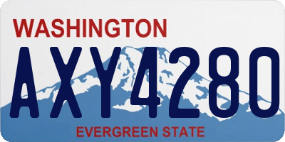 WA license plate AXY4280