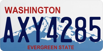 WA license plate AXY4285
