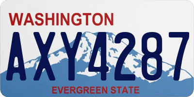 WA license plate AXY4287