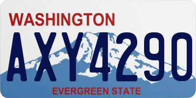 WA license plate AXY4290