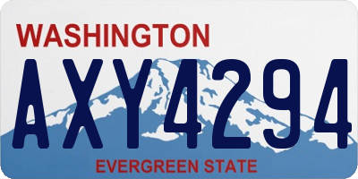 WA license plate AXY4294