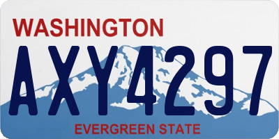 WA license plate AXY4297