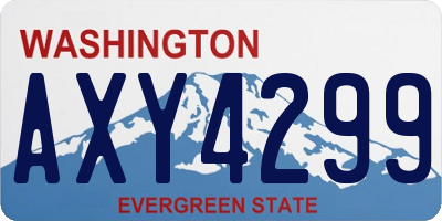 WA license plate AXY4299