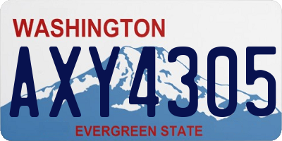 WA license plate AXY4305