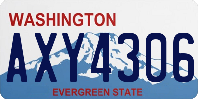 WA license plate AXY4306