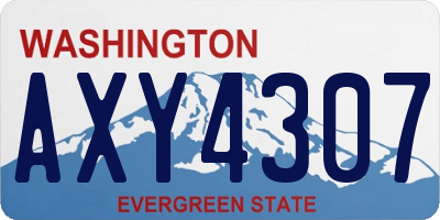 WA license plate AXY4307