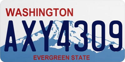 WA license plate AXY4309