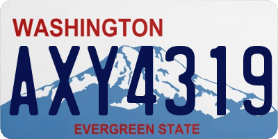 WA license plate AXY4319