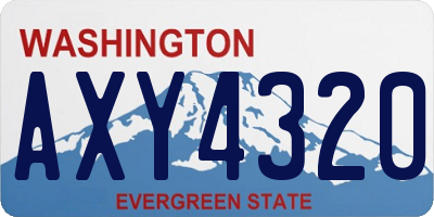 WA license plate AXY4320