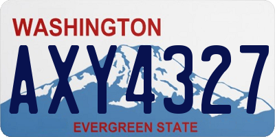 WA license plate AXY4327