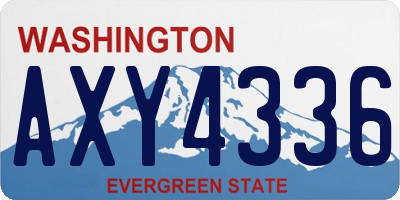 WA license plate AXY4336