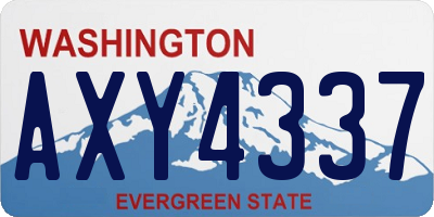 WA license plate AXY4337