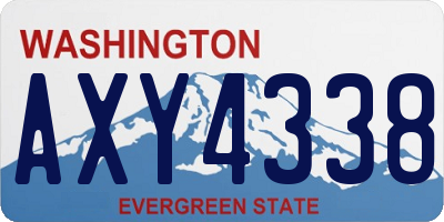 WA license plate AXY4338