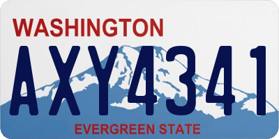 WA license plate AXY4341