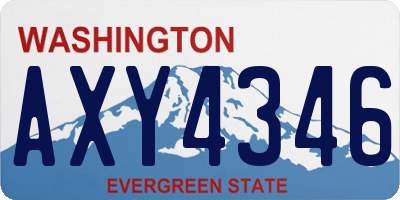 WA license plate AXY4346