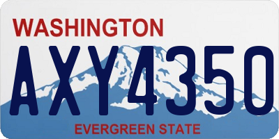 WA license plate AXY4350