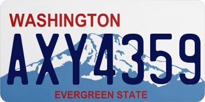 WA license plate AXY4359