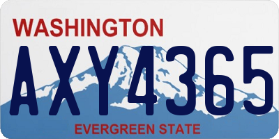 WA license plate AXY4365