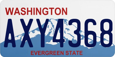 WA license plate AXY4368