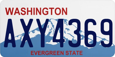 WA license plate AXY4369