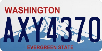 WA license plate AXY4370