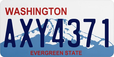 WA license plate AXY4371