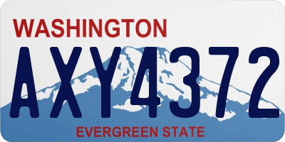WA license plate AXY4372